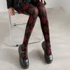 Japanese Style Plaid Pantyhose Retro Thigh High Stockings Y2K Silk Stockings  Daily Wear