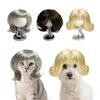 Adjustable Fit Pet Bob Wig Comfortable To Wear Dogs Cats Cosplay Wigs  Role Play Fun