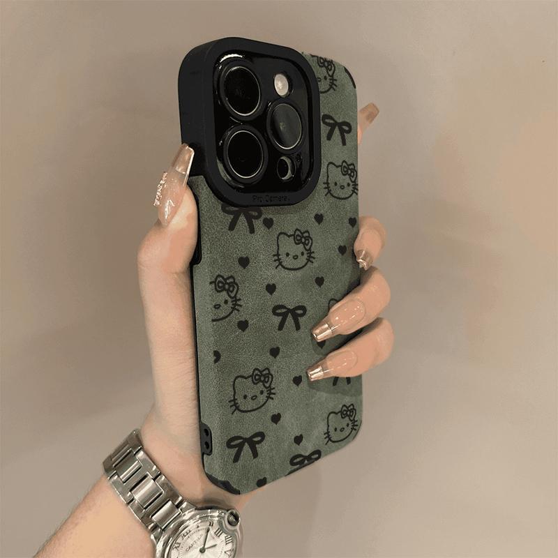 Retro Overturned Fur Cat Suitable for Apple 16promax Mobile Phone Case 14 New Iphone 15 Set Cartoon 1314