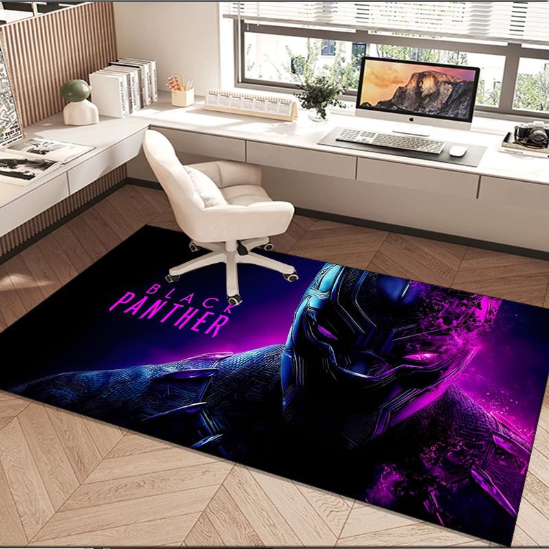 Black panther Area Rug Suitable for Indoor And Outdoor,Carpets for Playroom, Homes, Offices, Living Rooms,Home Decor,Christmas Fan Gift