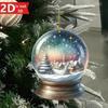 2D snowflake ball pendant for cars, backpacks, and keychains. An ideal Christmas gift.