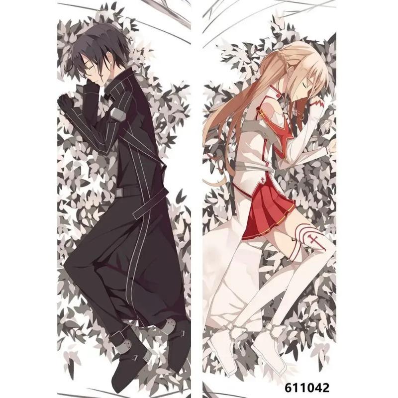 180cmAnime Sword Art Online Pillow Cover Sexy Asuna Asada Shino Pillowcase Two-sided Bedding Hugging Body Pillowcase Manga Otaku