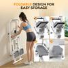 QK-7906 Stair Stepper with Resistance Bands Adjustable Pedals & Handlebar LCD Displa, Compact Home Cardio Stepper Machine