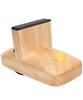 KYOETSU Geta Sandals with Single Black Paulownia and White Wood Men's Tooth, Strap, Base, (Size 27.0cm)
