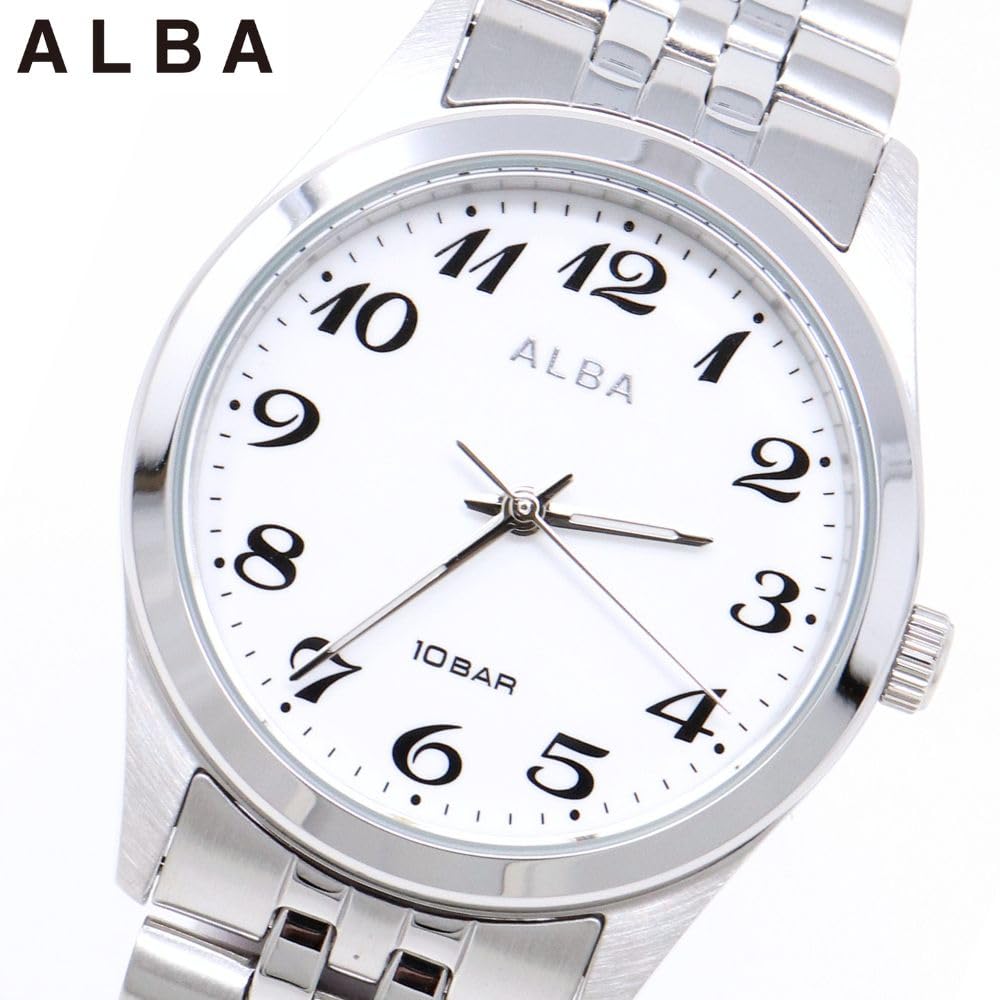 Seiko Watch Alba Watch Quartz Stainless Steel Titanium Reinforced Waterproof for Daily Life Analog SEIKO ALBA Men's (10 ATM) (Silver (AEFK426))