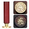 Halloween Seal Cylindrical Red Handle (handle + Brass Seal Head) Fire Lacquer Seal Set Handle Copper Head