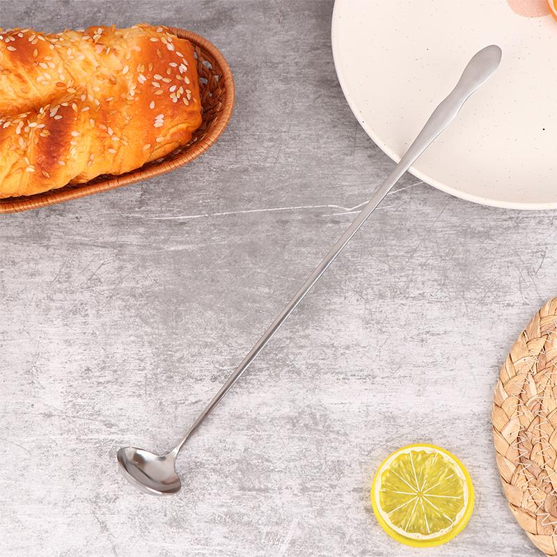 1 kus Nerezová ocel Lžíce na míchání s dlouhou rukojetí Lžíce na zmrzlinu Dezertní lžíce Nádobí