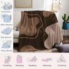 Brown Tone Curved Flannel Blanket Warm Soft Halloween Christmas Couch Warm Cozy Decorative Decor Gift For All Season