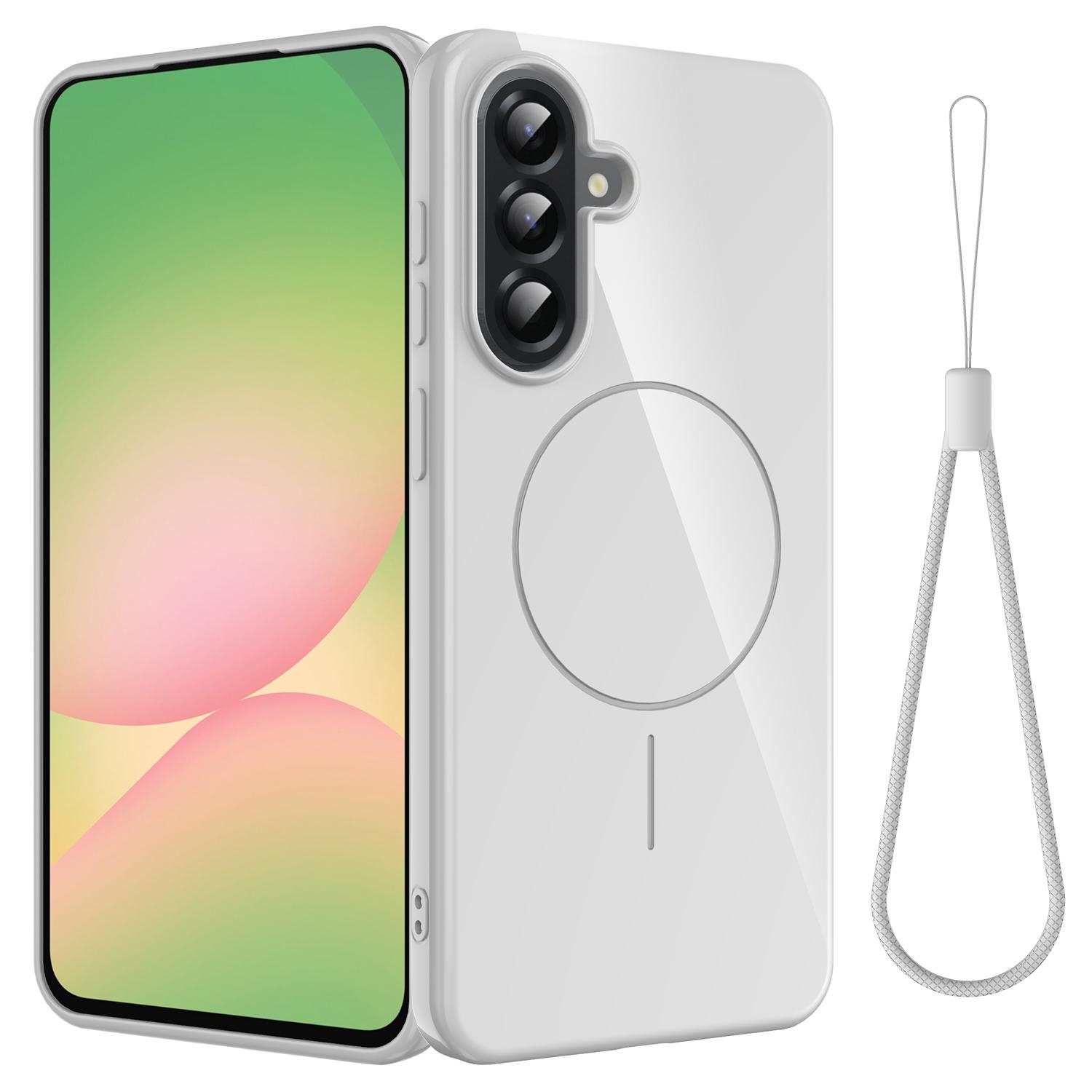 

Для Samsung Galaxy A26 5G Магнітний чохол Сумісний з MagSafe TPU Задня кришка телефону зі шнурком White