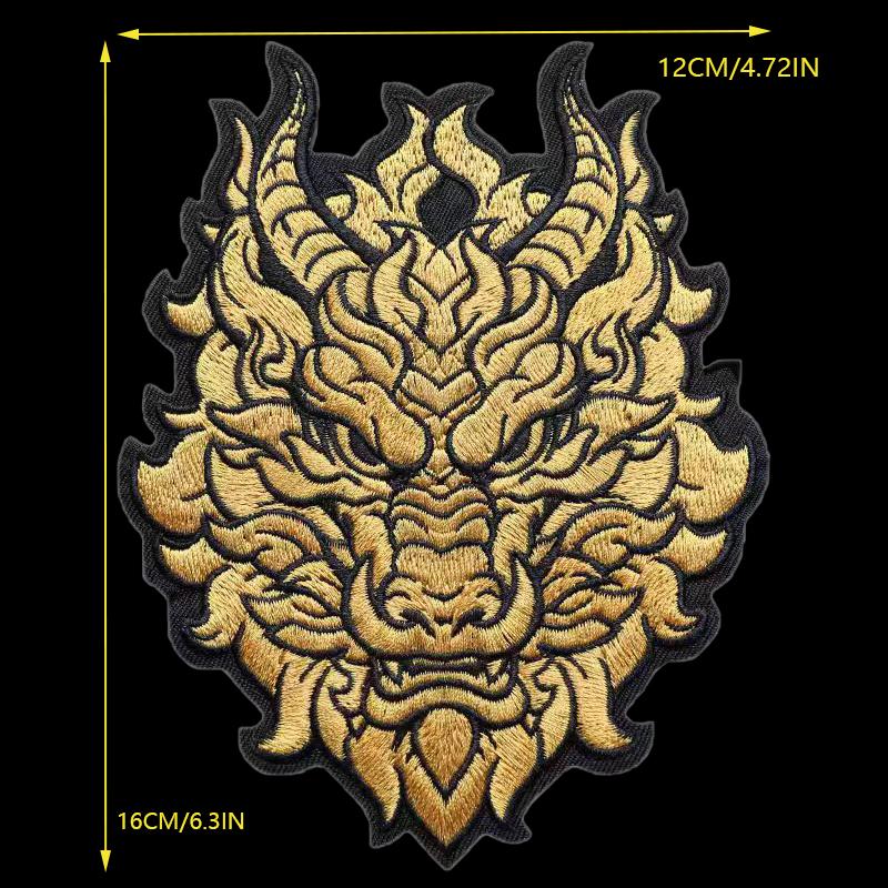 1 szt. Duża głowa smoka Delikatna naszywka z haftem Aplikacja na ubrania DIY Ubrania Naprasowanka Dekoracja Naszywki
