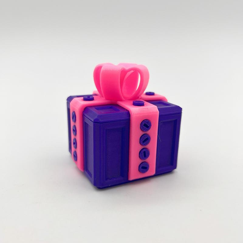 3D printed surprise Christmas box with Christmas atmosphere decorations and ornaments that can be freely twisted and decompresse
