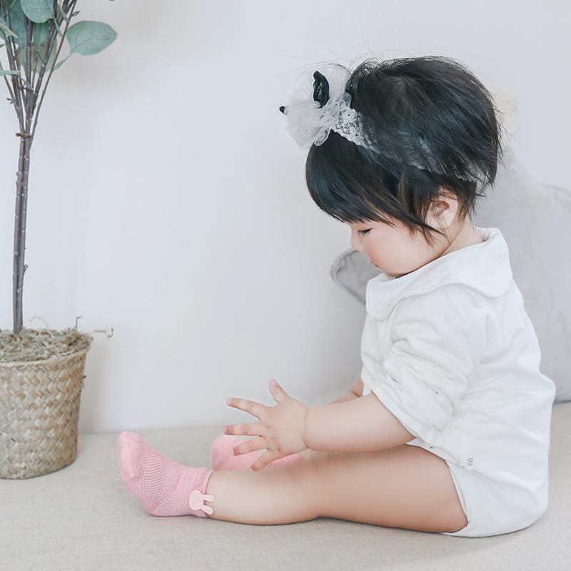 3 Pairs/Pack Summer Baby Socks Combed Cotton Boneless Cartoon Mesh Baby Socks Thin Soft Children'S Socks For Boys And Girls