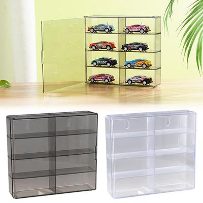 8 Grid 1:64 Car Model Display Box Toy Car Model Display Stand Storage Box Domeka Model Dustproof Box Transparent ABS Display Box