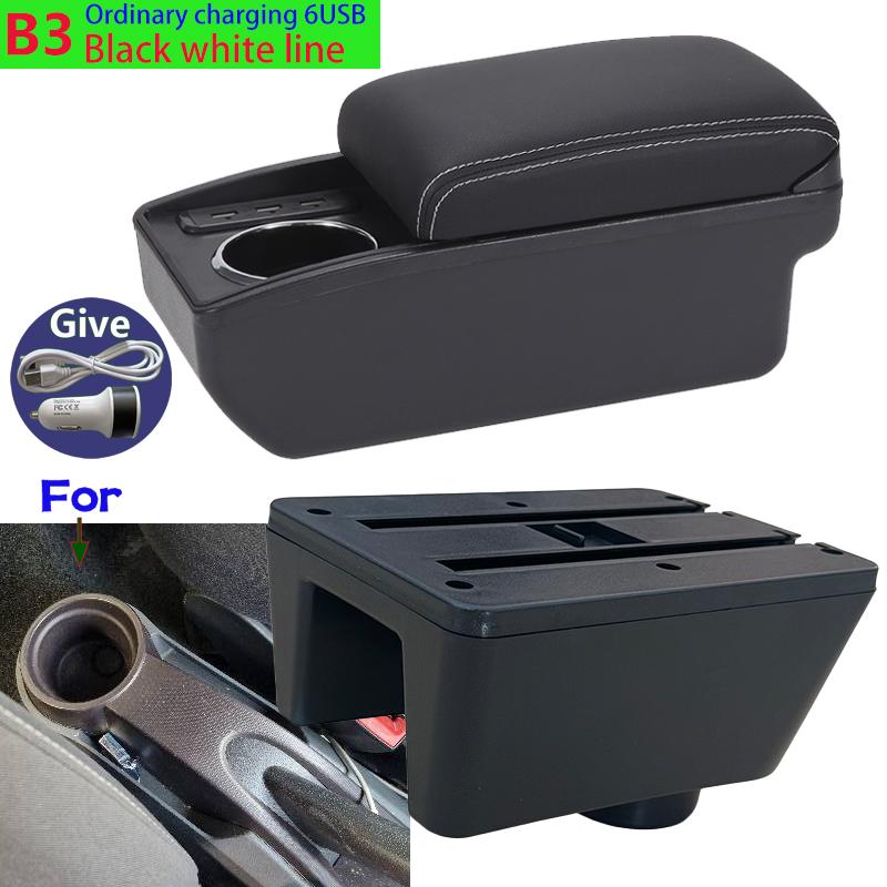 Gjbn8 For Seat Ibiza Armrest Box For Seat Ibiza 6j Ibiza 6L Car Armrest Auto Storage Box Retrofit Parts Interior Car Accessories