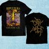 Sepultura Band Chaos AD Album Heavy Cotton Black All Size Tee Shirt TU540