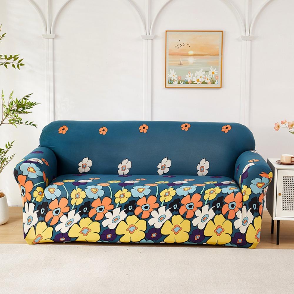 Elastic Printed Sofa Cover Universal Stretchable Slipcouch Protector Furniture Protector