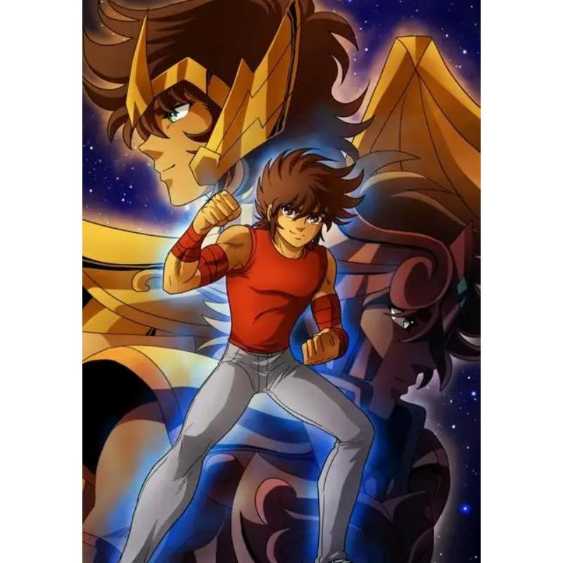 Klassische Anime Saint Seiya Poster Drucke Japan Cartoon Jungfrau Goldener Ritter Leinwandbild Wandkunst Bild Wohnzimmer Heimdekoration