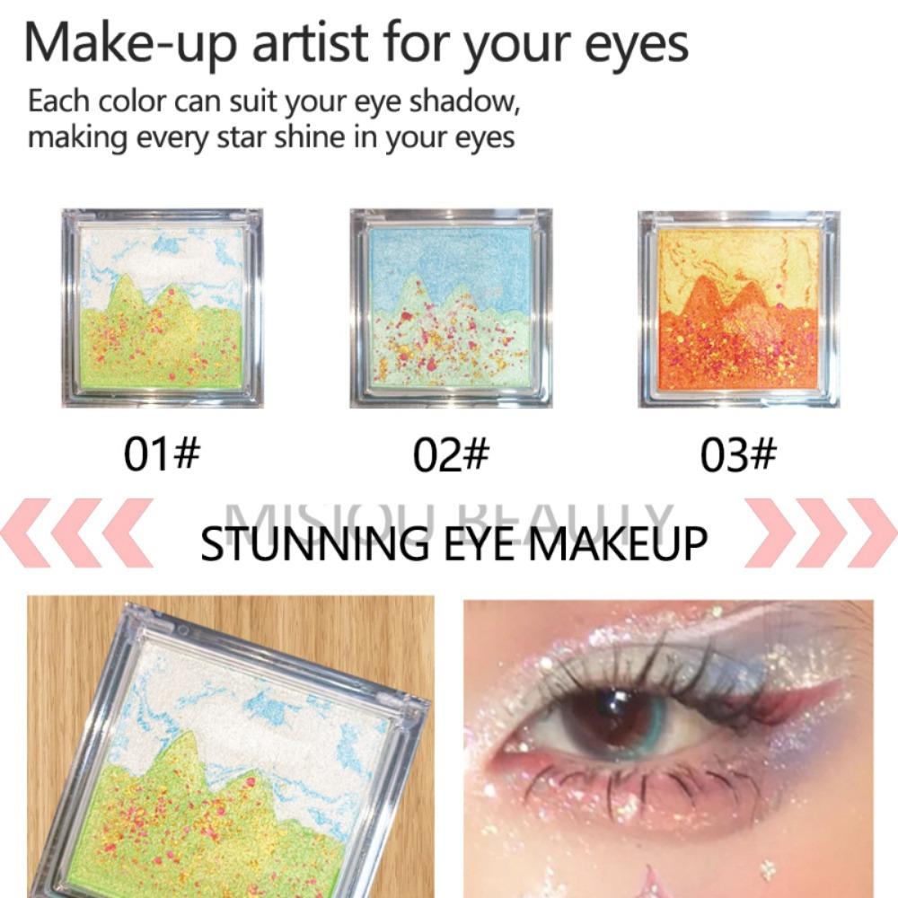 Misiou Beauty Eye Shadow New Halloween Christmas Stage Make Makeup Light Landscape Eye Shadow Disk