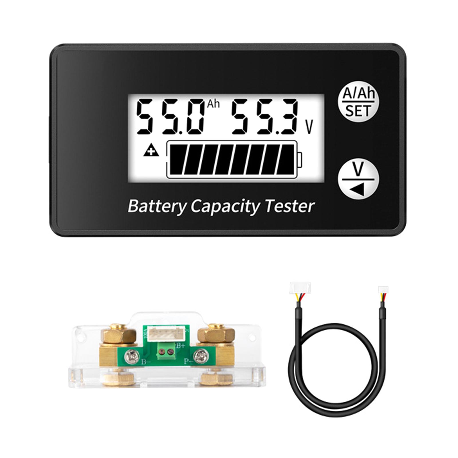 

Водонепроницаемый тестер емкости аккумулятора Вольт Ток ЖК-дисплей с функцией памяти Тестер емкости аккумулятора для балансировочного автомобиля 300A