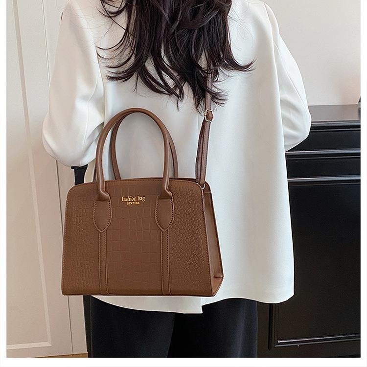 Faux-Leder-Tragetasche für Damen, Koreanischer Stil Achseltasche, Geräumige Pendler-Schulterhandtasche