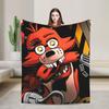 Halloween Five Nights Horror Game Blanket Flannel Print  Portable Lightweight Thin Throw Blanket for Home Bedroom Quilt