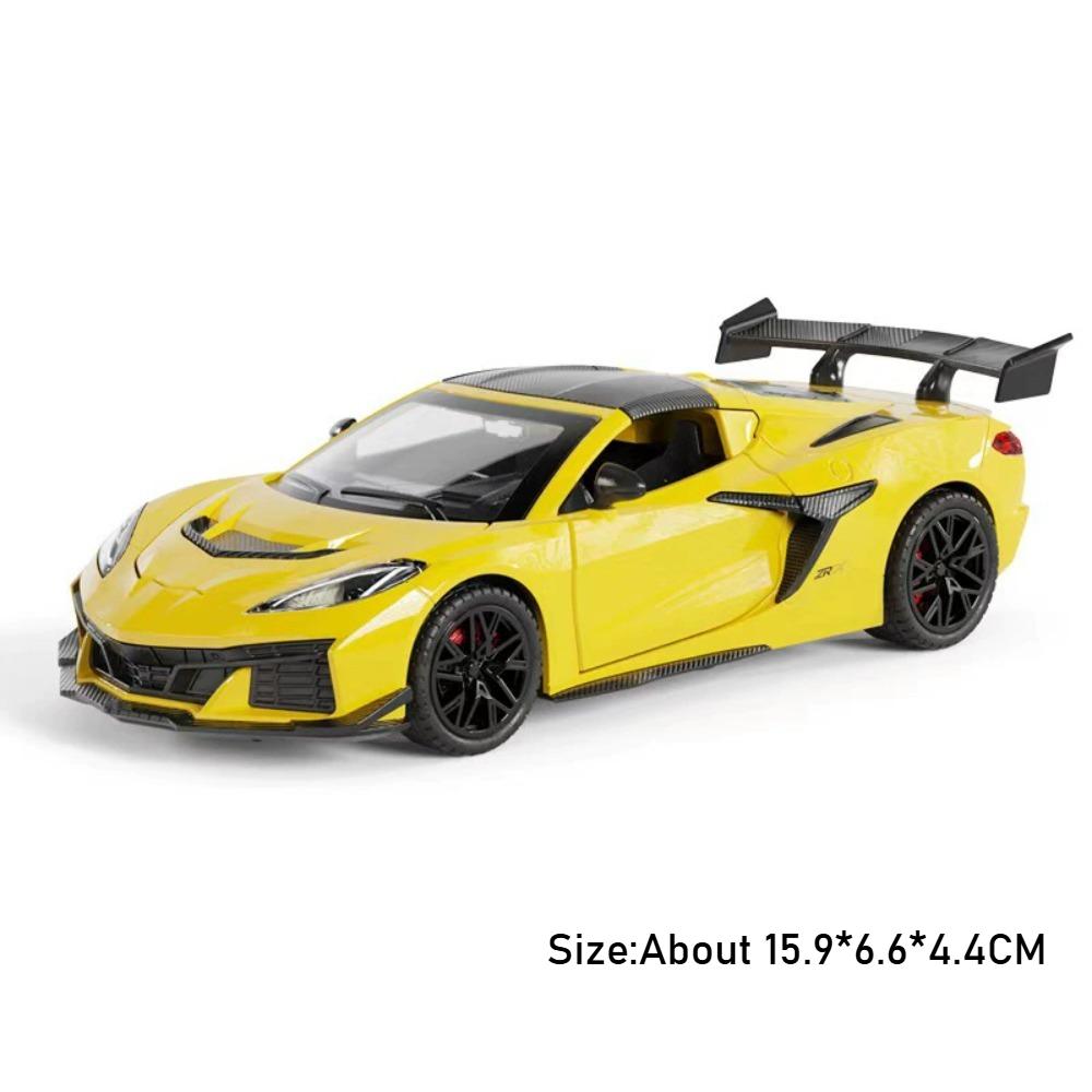1:32 Scale C8 ZR1X C2 Model Toy Car Metal Diecast Doors Opened Supercar Rear Wheel Pull Back Models Toys Exquisite Gifts