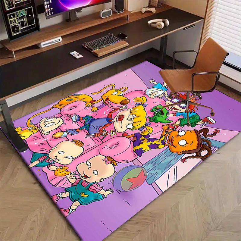1pc Rugrats In Paris2 Design Printed Area Rug Carpet for Bedroom Living Room Home Decor Rugs Mat Non Slip Mat Rug for Bedside