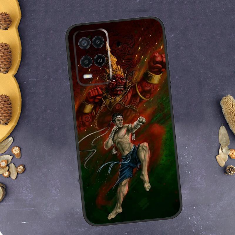 Muay Thai Martial Art Phone Case For Oppo A96 A16 A76 A78 A58 A18 A38 A98 A17 A77 A80 A40 A60 A74 A94 A54 A15 A57S