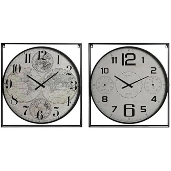 Horloge Murale - HOME ESPRIT - Multicolore - MDF Métal Bois - 62 x 6 x 65 cm - Style Scandinave Moderne
