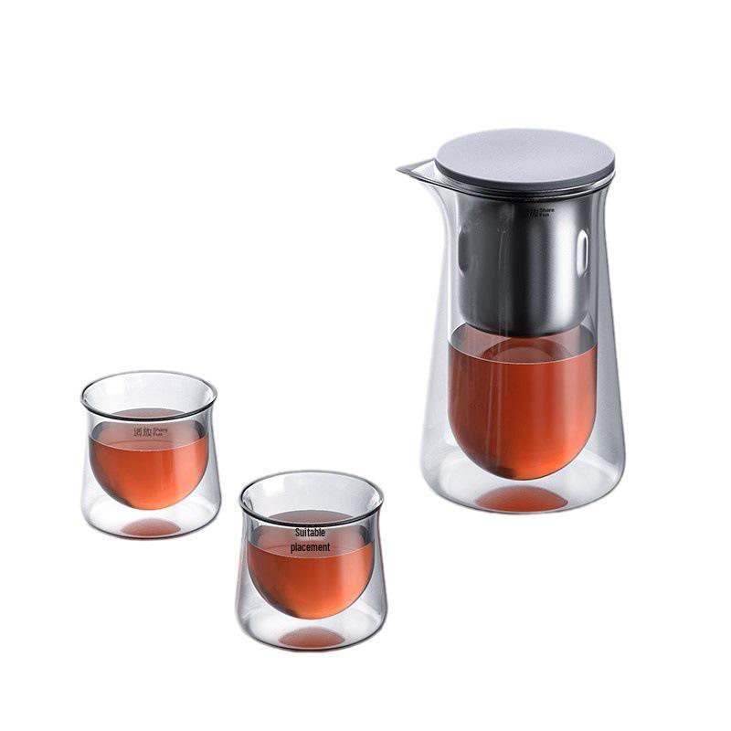 Magnetic Floating Cup with One-Button Tea Water Separator – Press-Type Lazy Person Tea Infuser