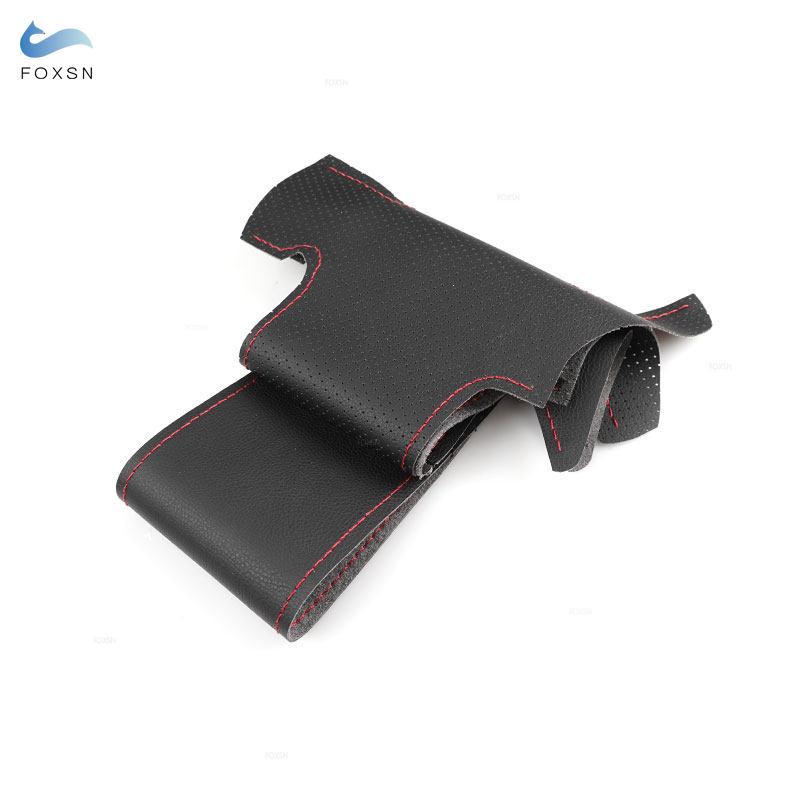 For Hyundai Accent 2006 2007 2008 2009 2010 2011 Getz 2005 For Kia Rio 5 2006-2009 Car Inner Steering Wheel Cover Leather Trim
