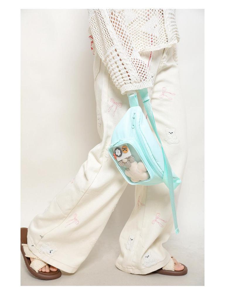 2025 Spring/Summer Transparent Lightweight Nylon Unisex Chest Bag & Waist Bag