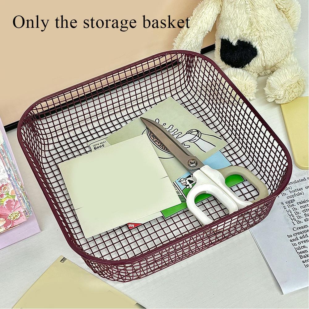 Make-Up Sortierhalter Foto-Karten Hülle Schreibtisch Kleinkram Organizer Schreibwaren Box Metall Aufbewahrungskorb Büro Heimbedarf