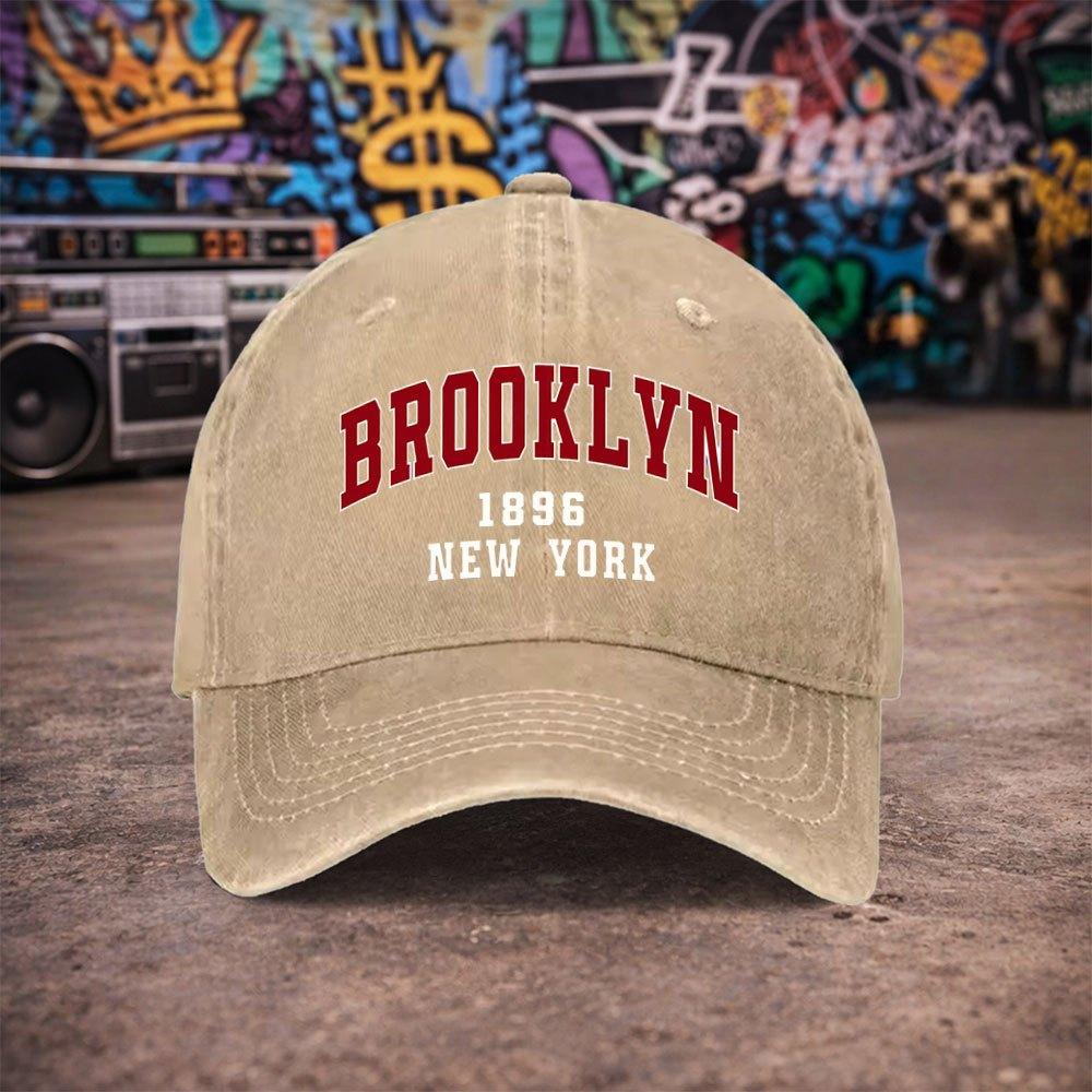Pc Unisex Brooklyn Vintage Gewaschene Baseballkappe UnisexS Trendiger Hut Vielseitige Schirmmütze Lustiger Aufdruck Einzigartiges Geburtstagsgeschenk f