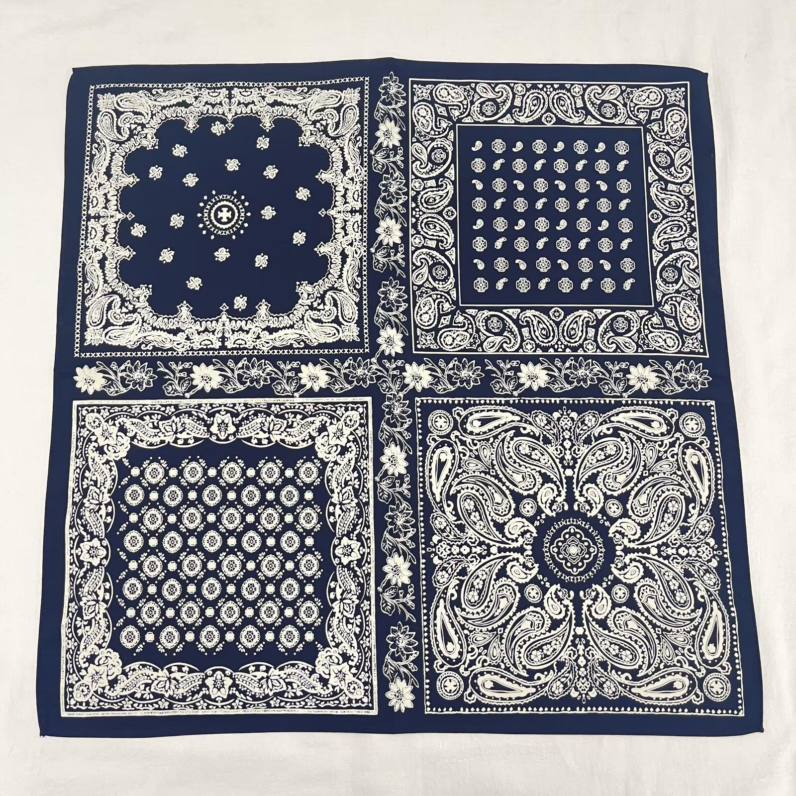 

Новый универсальный цветной квадратный шарф с цветком кешью, высококачественный тонкий шарф на весну и лето, корейская версия шарфа, женский шарф 53CM