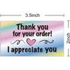 50pcs I Appreciate You Thank You Card Shopping Purchase Greeting Cards for Small Business Owners Package Inserts