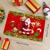 Christmas Santa Claus Floor Mat—Absorbent Anti-Slip Foot Mat Stylish Decor That Creates Festive Atmosphere for Entryway Bedroom