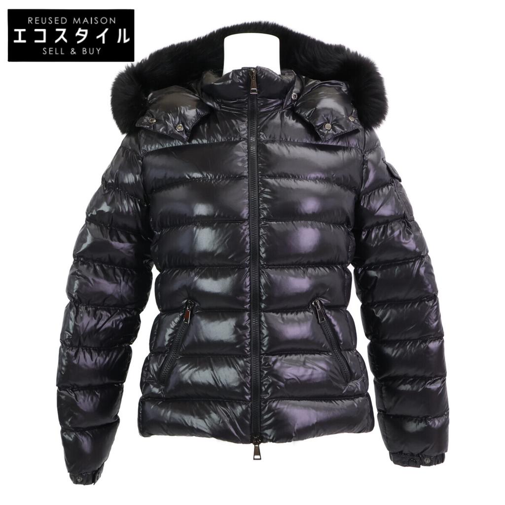 Moncler BADYFUR Shiny Nylon Short Down Jacket Jacket 0 blackUsed