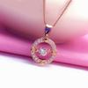 Rose Gold Plated Purple Gold Smart Pendant Exquisite Personalized Color Gold Collarbone Necklace