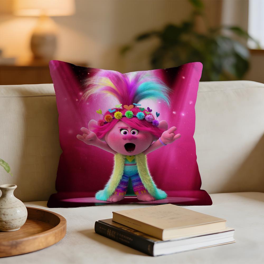

TTrollsS Cartoon Cushion Cover Short plush pillowcase for bed sofa carwashable 30x30cm