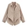 ZA Autumn New Women's Clothing ZR Fashion Wind Export Fashion Stripes Lapel Long Sleeves Shirt 2020458