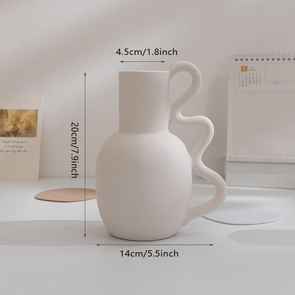 Lemo Wabi Sabi Ceramic Vase Nordic Minimalist Flower Pot Living Room Decor