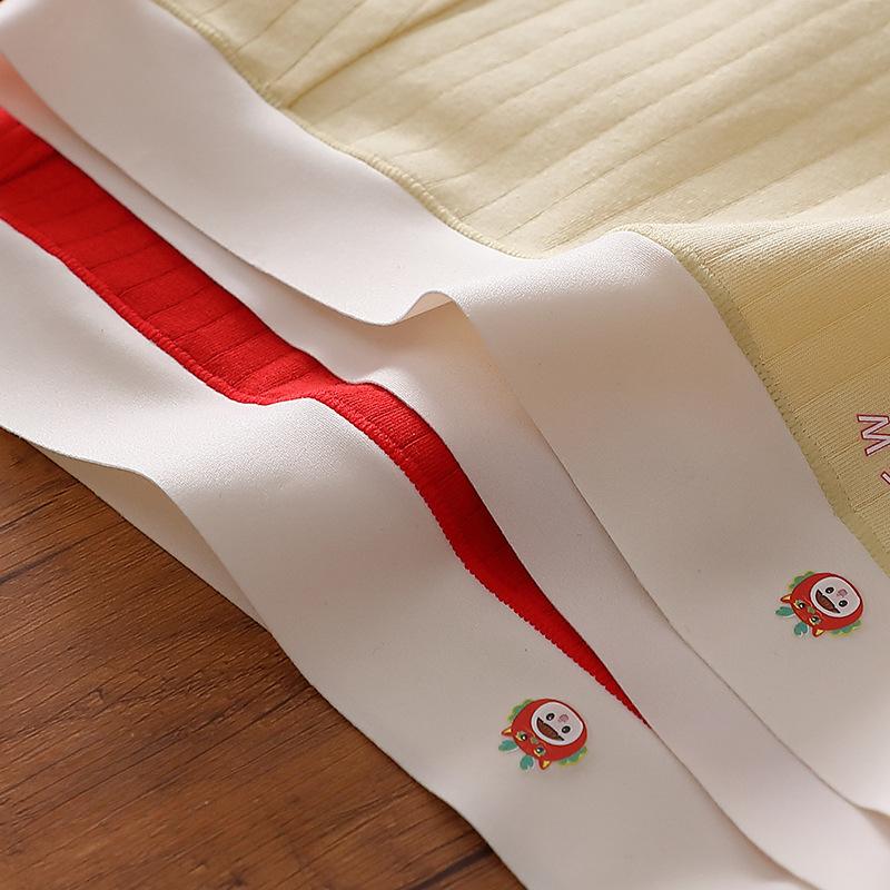 Cotton Oversized  Panties with Contrasting Edges High Waist High Elasticity Triangle Women’s Panties