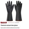 Langxi Industrial Chemical-Resistant Black Latex Gloves
