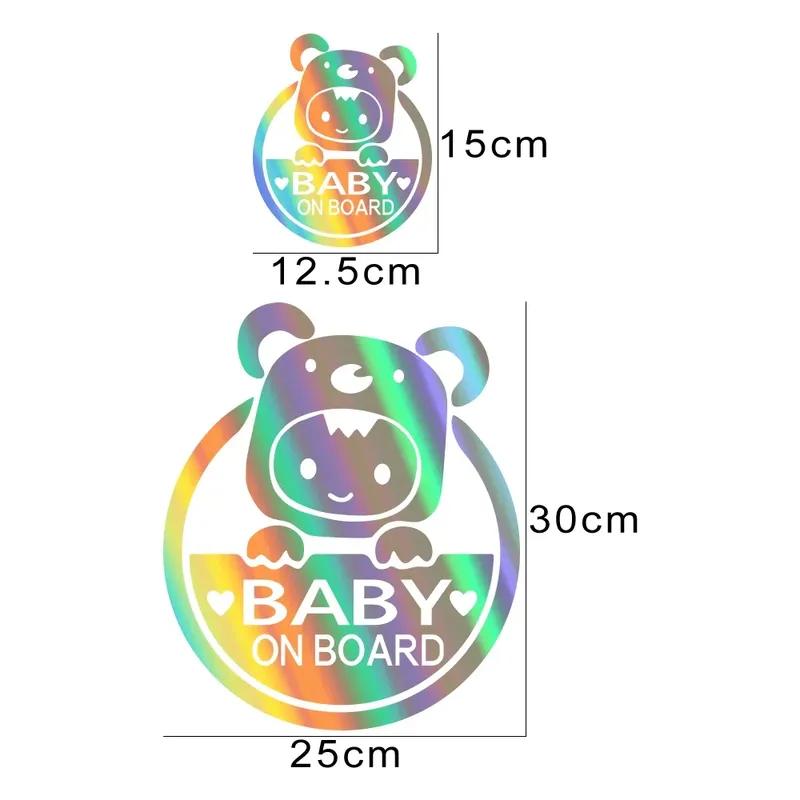 For Fiat JAC Chevrolet Ford GEELY Jeep Auto Universal Accessories Baby On Board Car Warning Stickers Creative Cartoon Decal