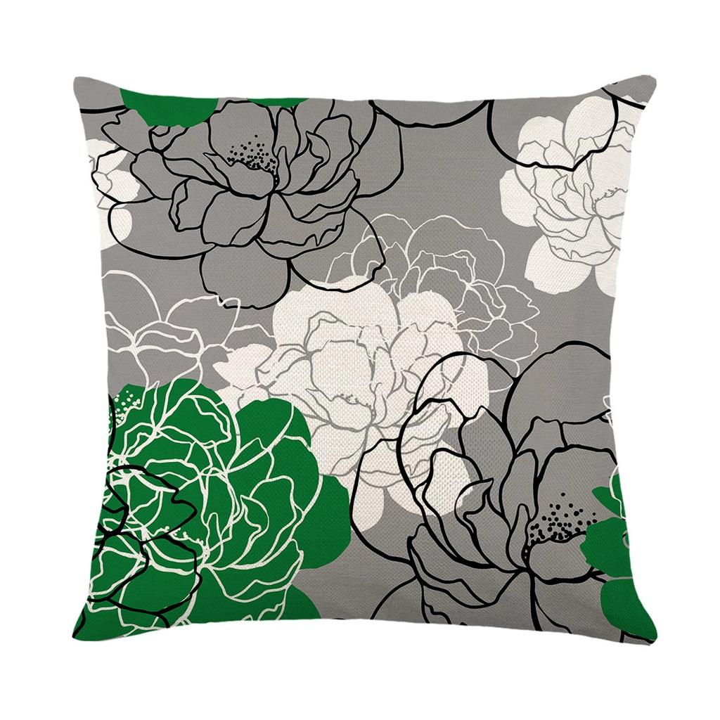 Elegant Waterproof Flower Printed Cushion Cover With Oilproof And Dustproof Features For Stylish Home Decor