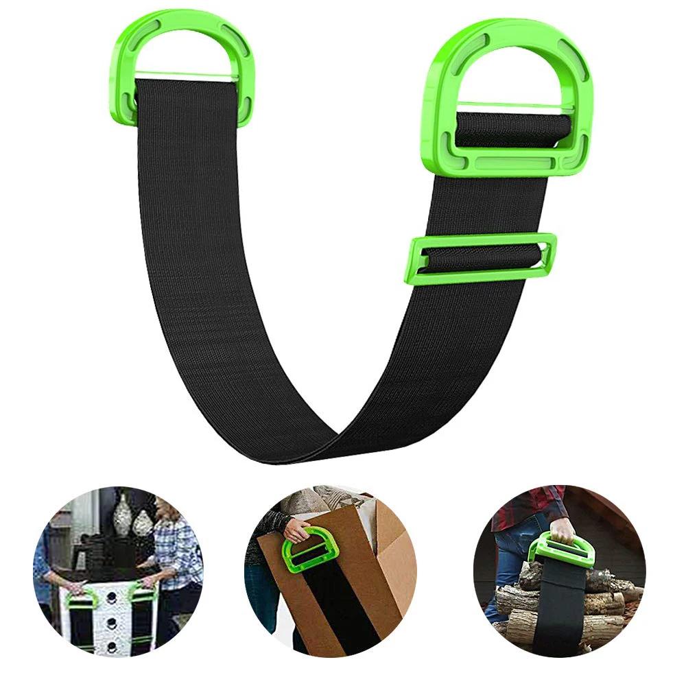 

Регулируемые подъемные ремни для перемещения, ремни для перемещения мебели и многофункциональный ремень для переноски с ручками, выдерживают 220 фунтов зелёный