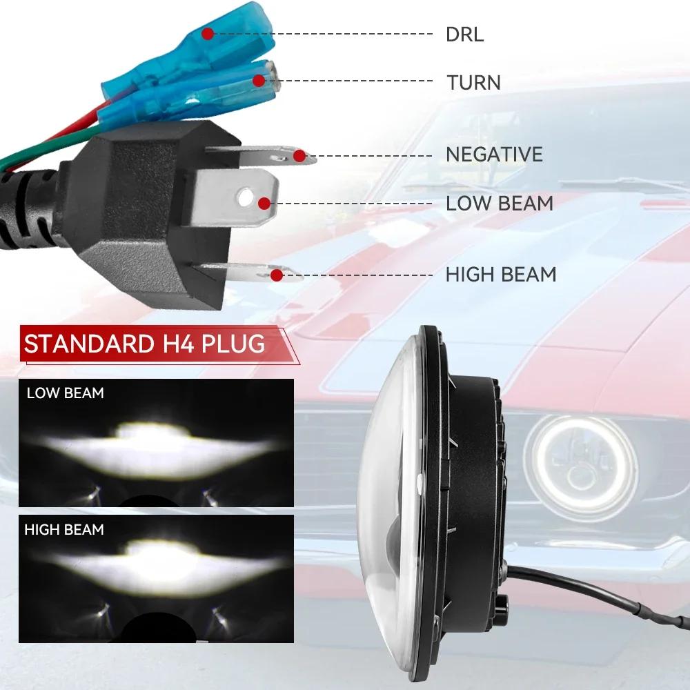 7inch LED Headlight +4.5inch Fog Lights 7"Bracket Mounting Ring Parts for Harley Touring Electra Glide Road King Street Glide