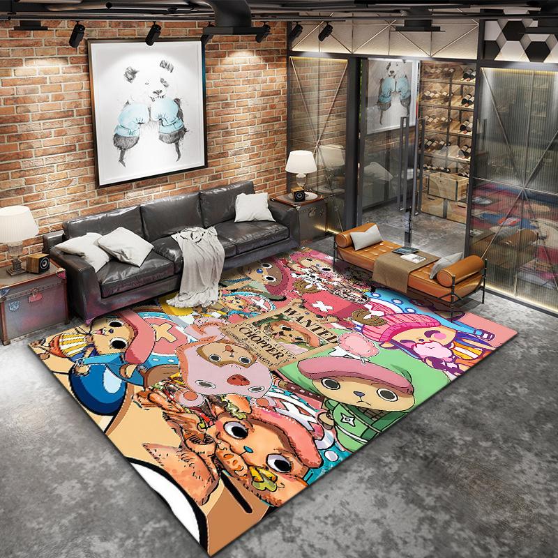 Tony Tony Chopper Teppich für Wohnzimmer Schlafzimmer Zuhause Sofadekoration, rutschfeste Spielmatte für Kinder