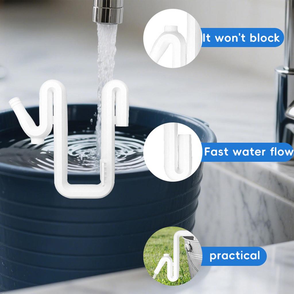 Self-Priming Siphon Hose Automatic Overflow Drain Pipe for Rain Barrels Fish Tanks No Electricity No Pump Needed Extension Hose